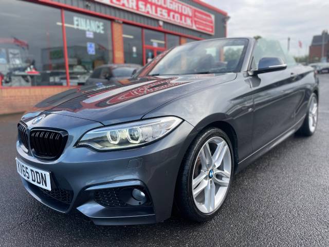 BMW 2 Series 2.0 220i M Sport 2dr - 2 FORMER KEEPERS FROM NEW - 8 DEALER SERVICES - Convertible Petrol Grey