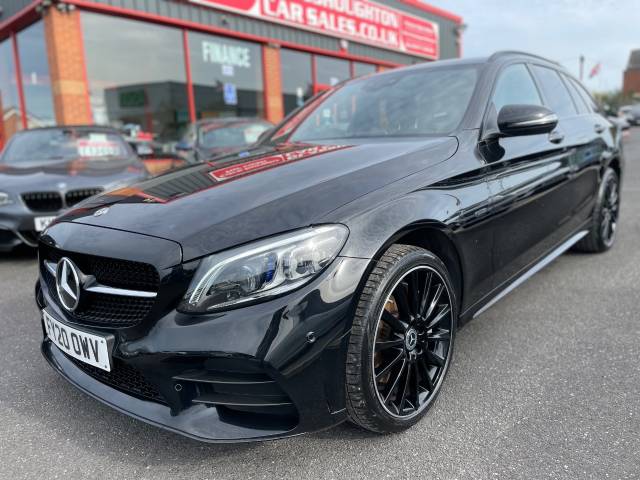 Mercedes-Benz C Class 2.0 C300de AMG Line Edition Premium 5dr 9G-Tronic -FULL SERVICE HISTORY-1 OWNER- Estate Diesel / Electric Hybrid Black