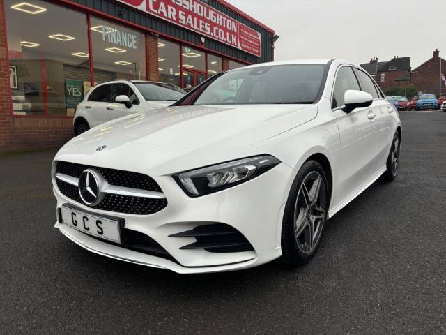 Mercedes-Benz A Class 2.0 A250 AMG Line 4dr Auto -FULL MERCEDES SERVICE HISTORY- Saloon Petrol White